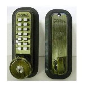 Lockey 2210KO Mechanical Digital Deadbolt Door Lock With Key Override